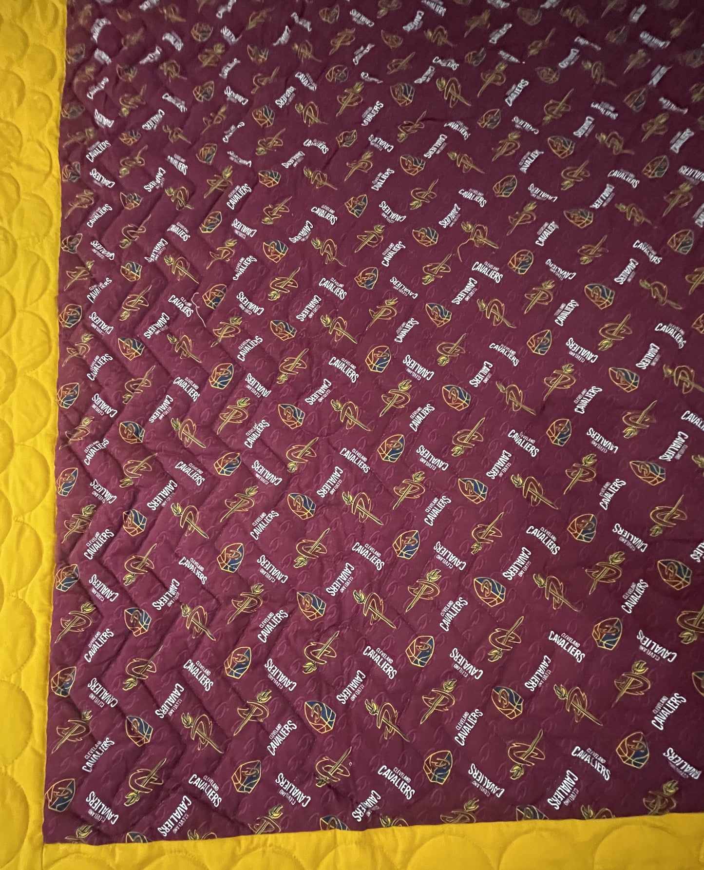 Cleveland Cavaliers Quilt- Amish Made Quilt 108"x100"