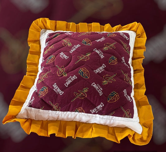 Cleveland Cavaliers Throw Pillow- Amish Handmade Decor